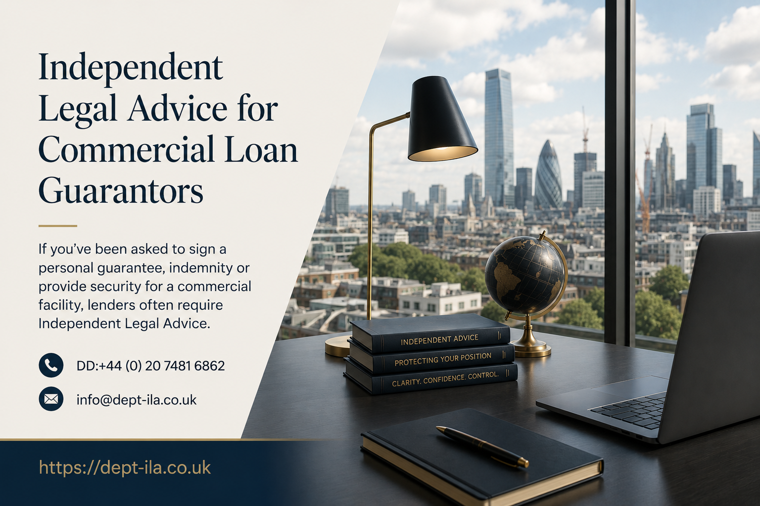 DEPT ILA independent legal advice for commercial loan guarantees
